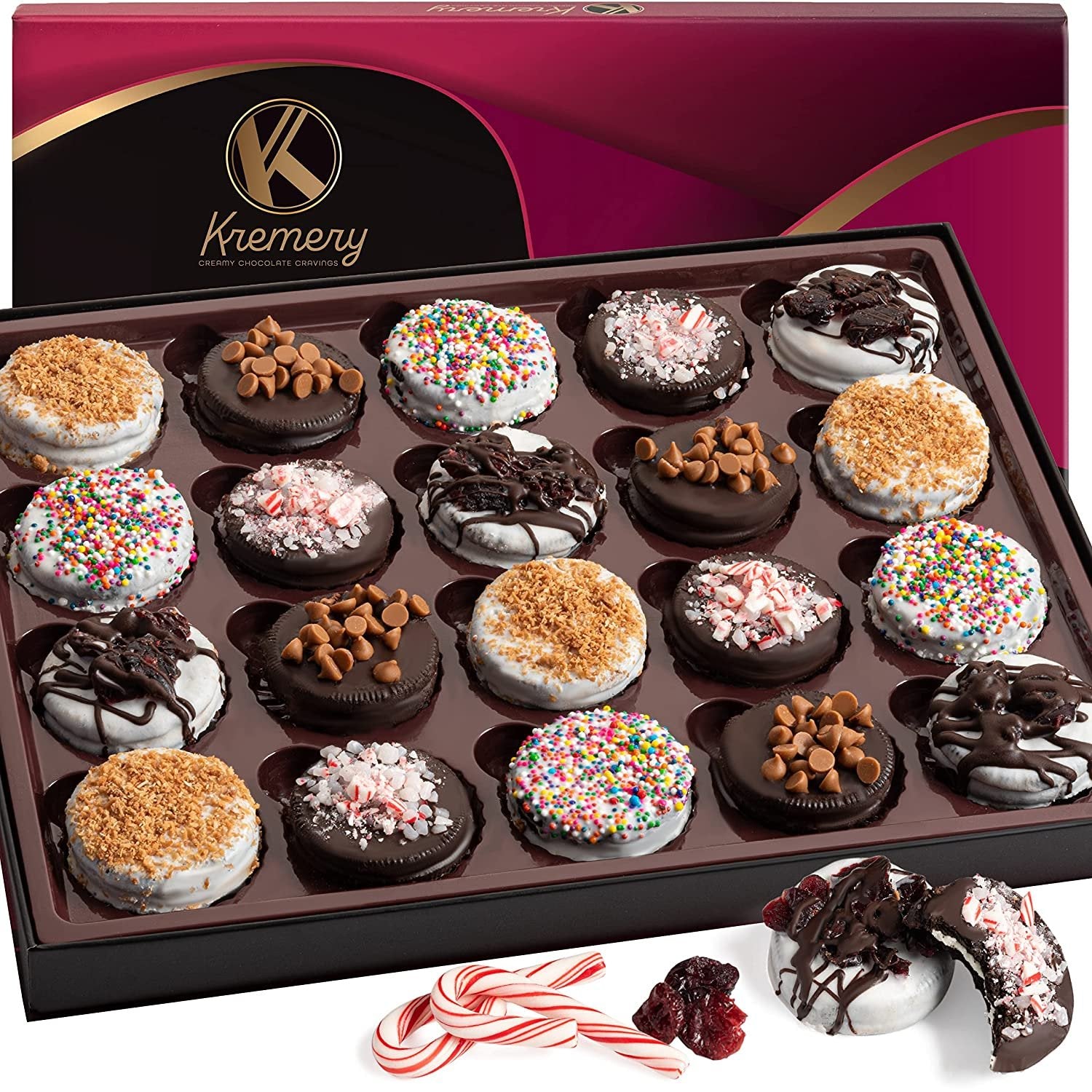 Chocolate Covered Sandwich Cookies And Cream Dessert Box (20 Count)