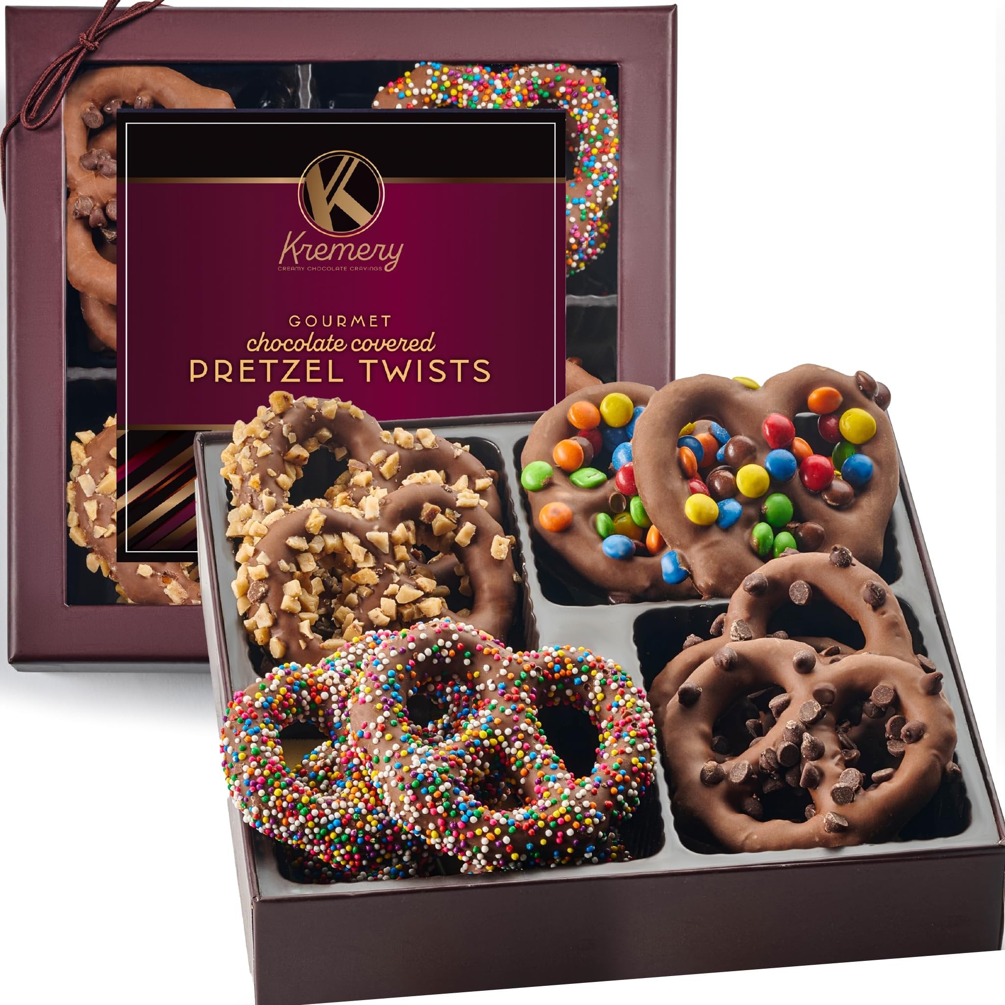 Chocolate Pretzel Twists In Elegant Gift Box