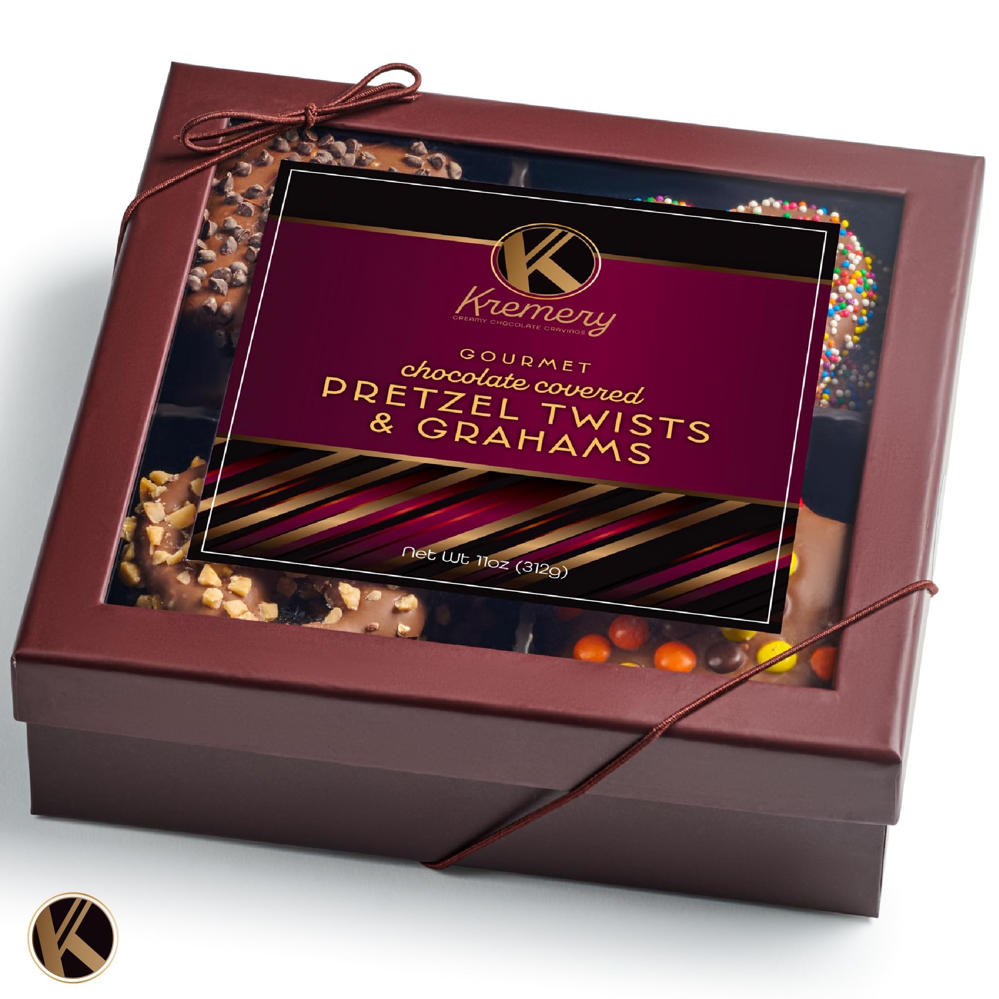 Chocolate Pretzel Twists & Grahams Elegant Gift Box